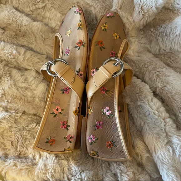 NEW Anthropologie Reformation Floral Embroidered Bethany Mesh Ballet Flats 7 US - Picture 5 of 12